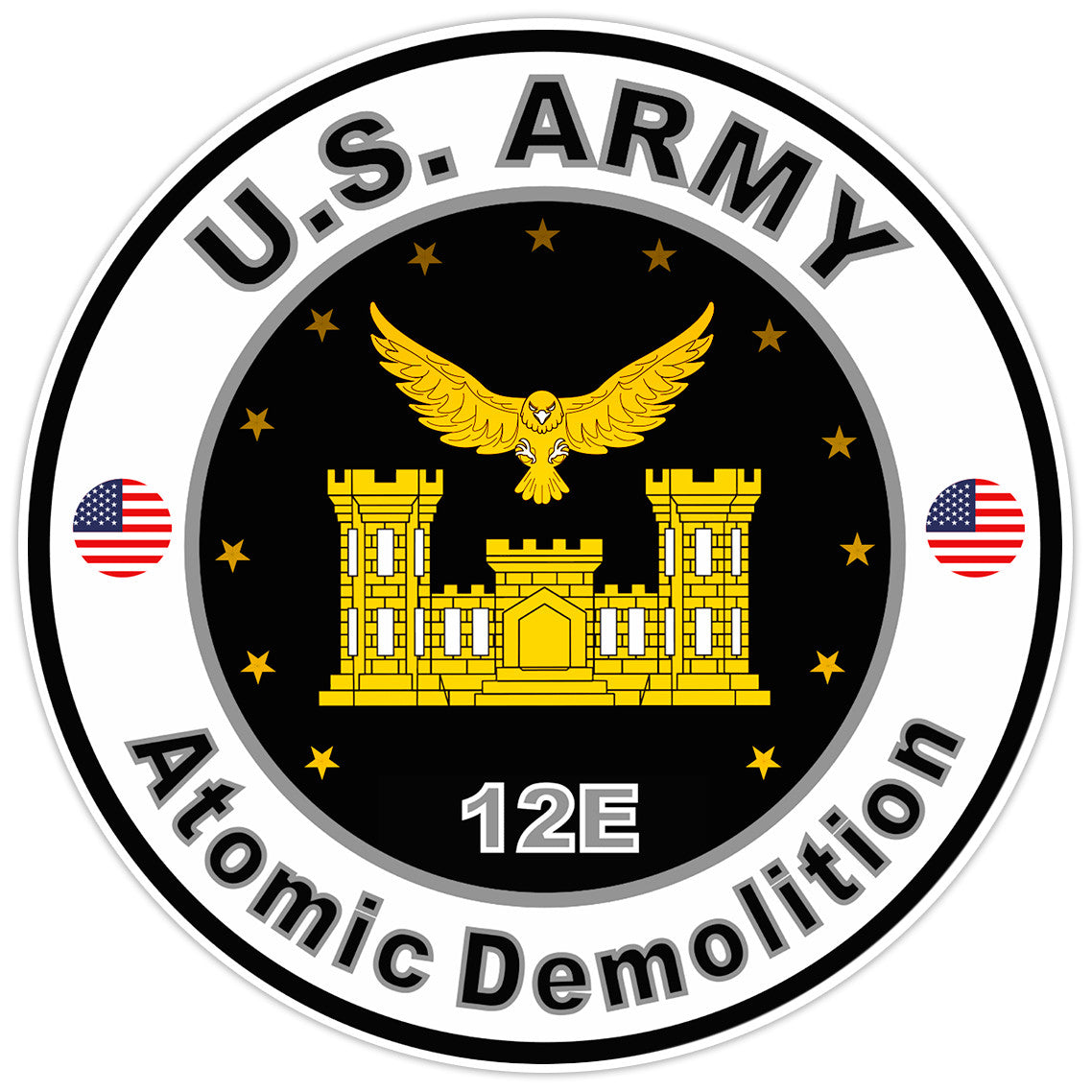 United States Army Atomic Demolition Bumper Sticker Military Soldier Decal 5"