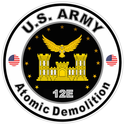 United States Army Atomic Demolition Bumper Sticker Military Soldier Decal 5"