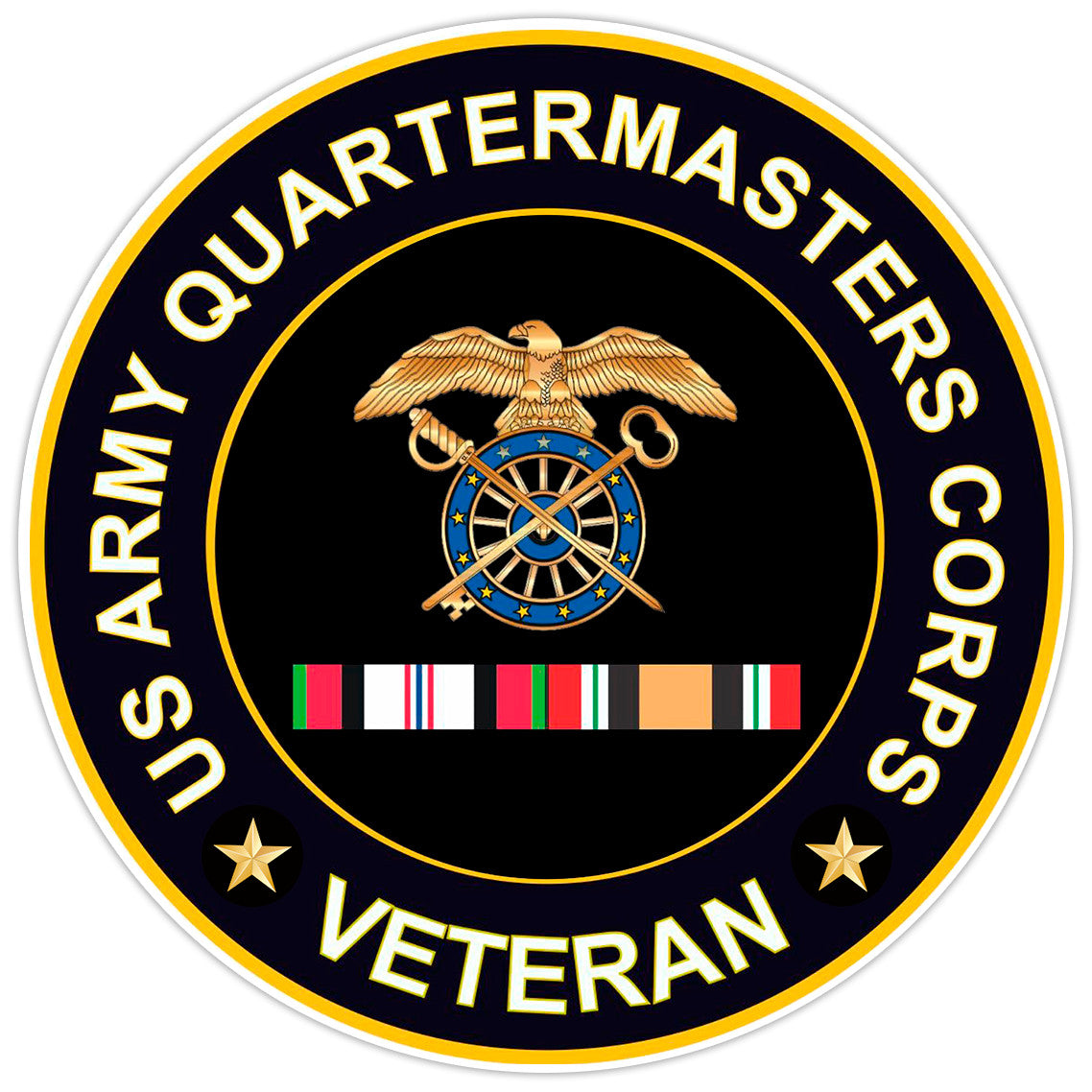 US Army Quartermasters Corpsveteran Bumper Sticker Military Vinyl Decal 5"