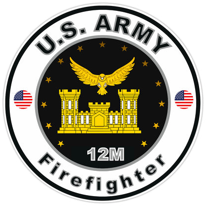 United States Army Firefighter Bumper Sticker Military Soldier Decal 5"