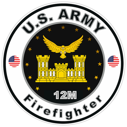 United States Army Firefighter Bumper Sticker Military Soldier Decal 5"
