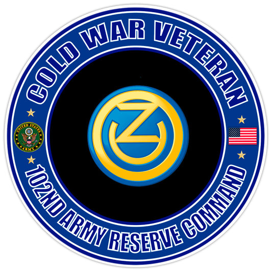 Cold War Veteran 102nd Army Reserve Command Bumper Sticker Military Decal 5"