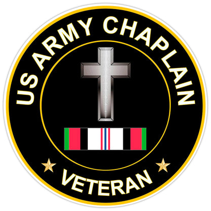 US Army Chaplain Veteran Bumper Sticker Military Vinyl Soldier Decal 5"