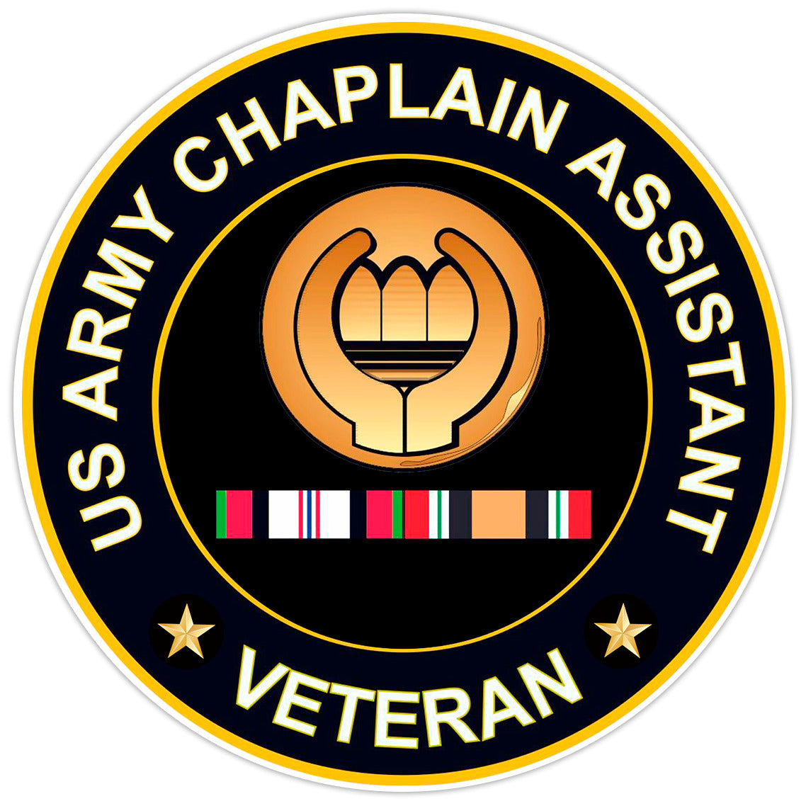 US Army Chaplain Assistant Veteran Bumper Sticker Military Vinyl Decal 5"