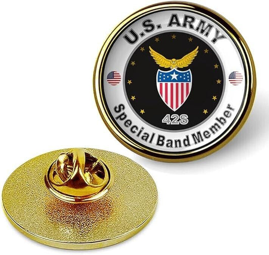 United States Army Special Banda Member Tie Suit Shirt Lapel Pin - Gold