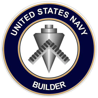 U.S. Navy Builder BU Bumper Sticker Military Vinyl Soldier Decal 5"