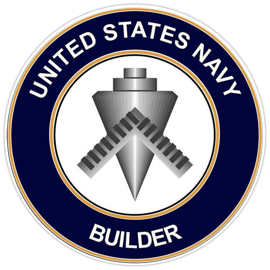 U.S. Navy Builder BU Bumper Sticker Military Vinyl Soldier Decal 5"