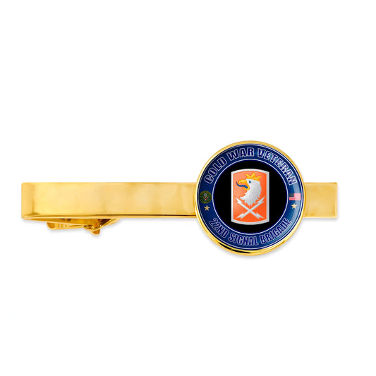 Us Army Cold War Veteran 22nd Signal Brigade Veteran Tie Clip Tie Bar Gift