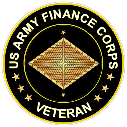 US Army Finance Corps Veteran Bumper Sticker Military Vinyl Soldier Decal 5"