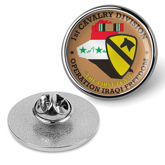 1st Cavalry Division Operation Iraqi Freedom Hat Pin Lapel Tie Tac Shirt -Silver