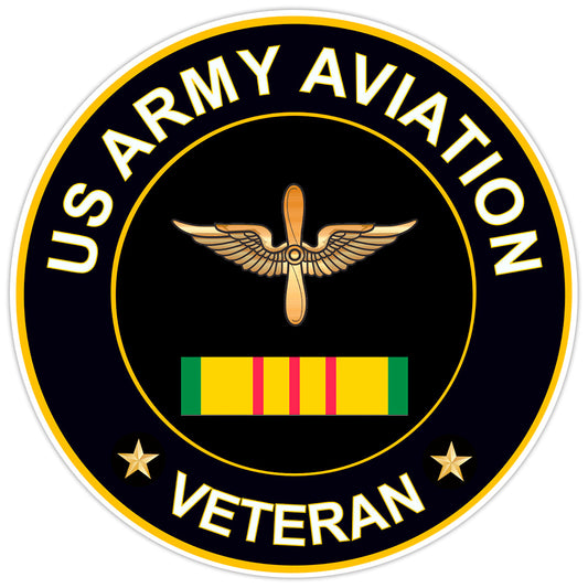 US Army Aviation Veteran Bumper Sticker Military Vinyl Soldier Decal 5"