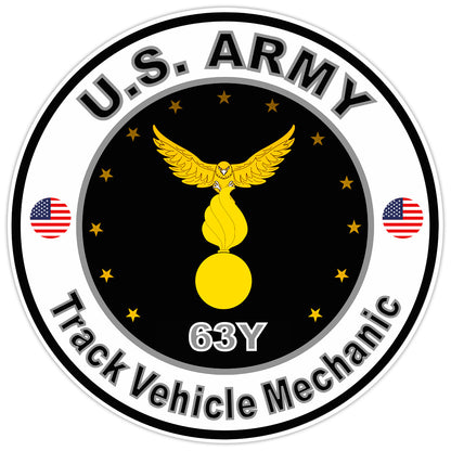 United States Army Track Vehicle Mechanic Bumper Sticker Military Decal 5"
