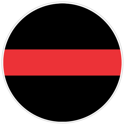 First Responder Firefighter Thin Red Line Bumper Sticker Military Vinyl Decal 5"