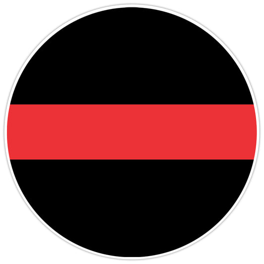 First Responder Firefighter Thin Red Line Bumper Sticker Military Vinyl Decal 5"