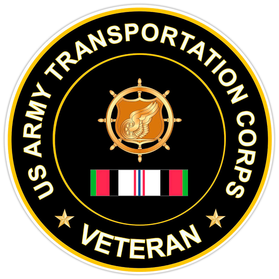 US Army Transportation Corps Veteran Bumper Sticker Military Vinyl Decal 5"