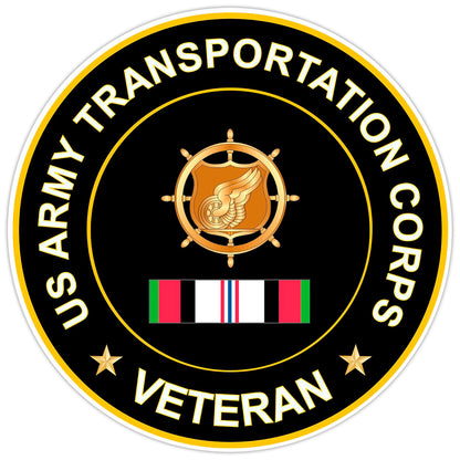 US Army Transportation Corps Veteran Bumper Sticker Military Vinyl Decal 5"