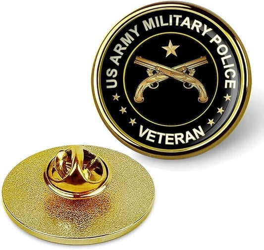 US Army Military Police Veteran Lapel Pin Veteran Tie Suit Shirt Lapel Pin-Gold