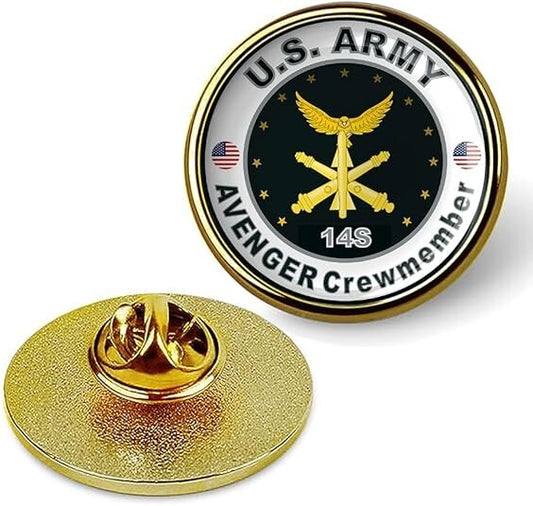 United States Army Avenger Crewmember Tie Suit Shirt Lapel Pin - Gold