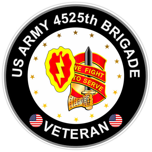 United States Army 4525th Brigade Veteran Bumper Sticker Military Vinyl Decal 5"