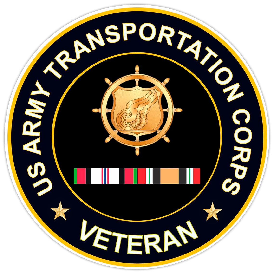 US Army Transportation Corps Veteran Bumper Sticker Military Vinyl Decal 5"