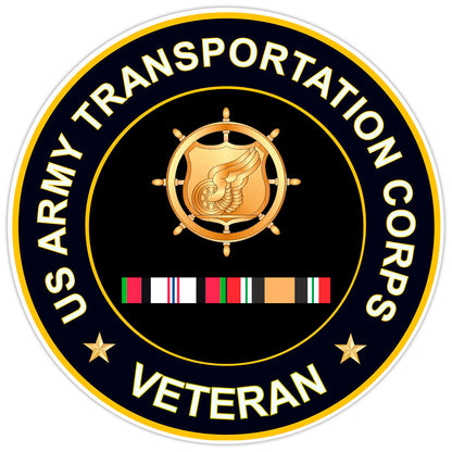 US Army Transportation Corps Veteran Bumper Sticker Military Vinyl Decal 5"