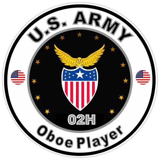 United States Army Oboe Player Bumper Sticker Military Soldier Decal 5"