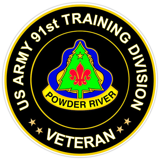 US Army 91st Training Division Veteran Bumper Sticker Military Vinyl Decal 5"