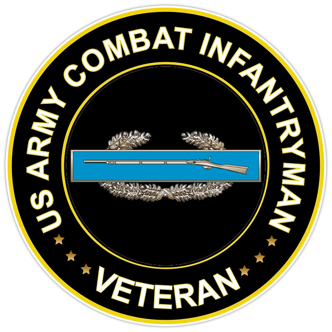 US Army Combat Infantryman Veteran Bumper Sticker Military Vinyl Decal 5"