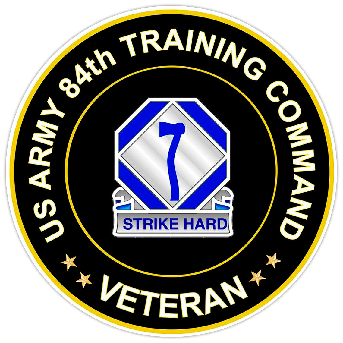 US Army 84th Training Command Veteran Bumper Sticker Military Vinyl Decal 5"