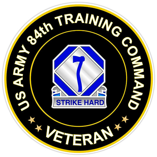 US Army 84th Training Command Veteran Bumper Sticker Military Vinyl Decal 5"