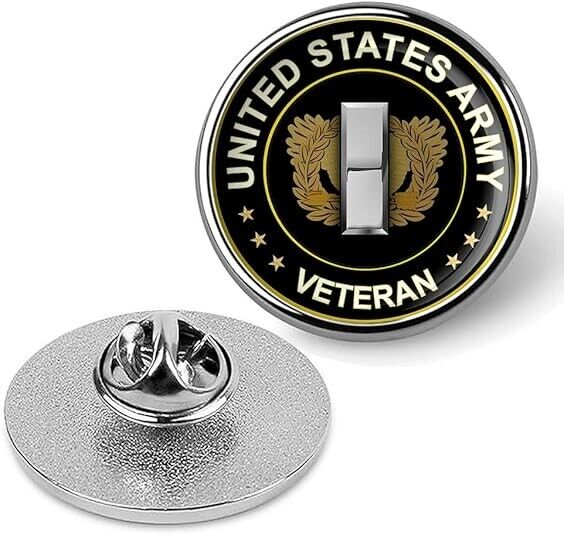 United States Army Veteran Tie Suit Shirt Lapel Pin - Silver