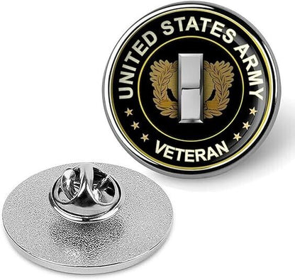 United States Army Veteran Tie Suit Shirt Lapel Pin - Silver