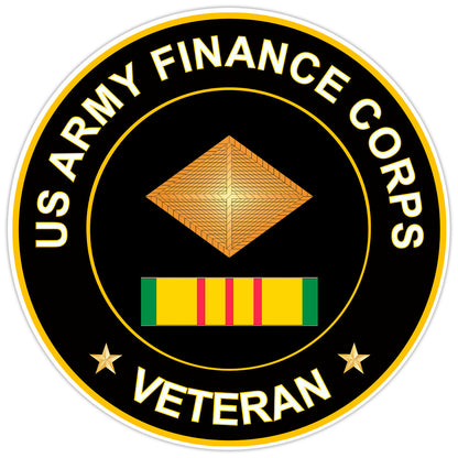 US Army Finance Corps Veteran Bumper Sticker Military Vinyl Soldier Decal 5"