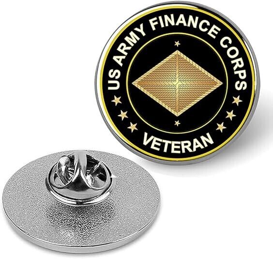 US Army Finance Corps Veteran Lapel Pin Veteran Tie Suit Shirt Pinback-Silver