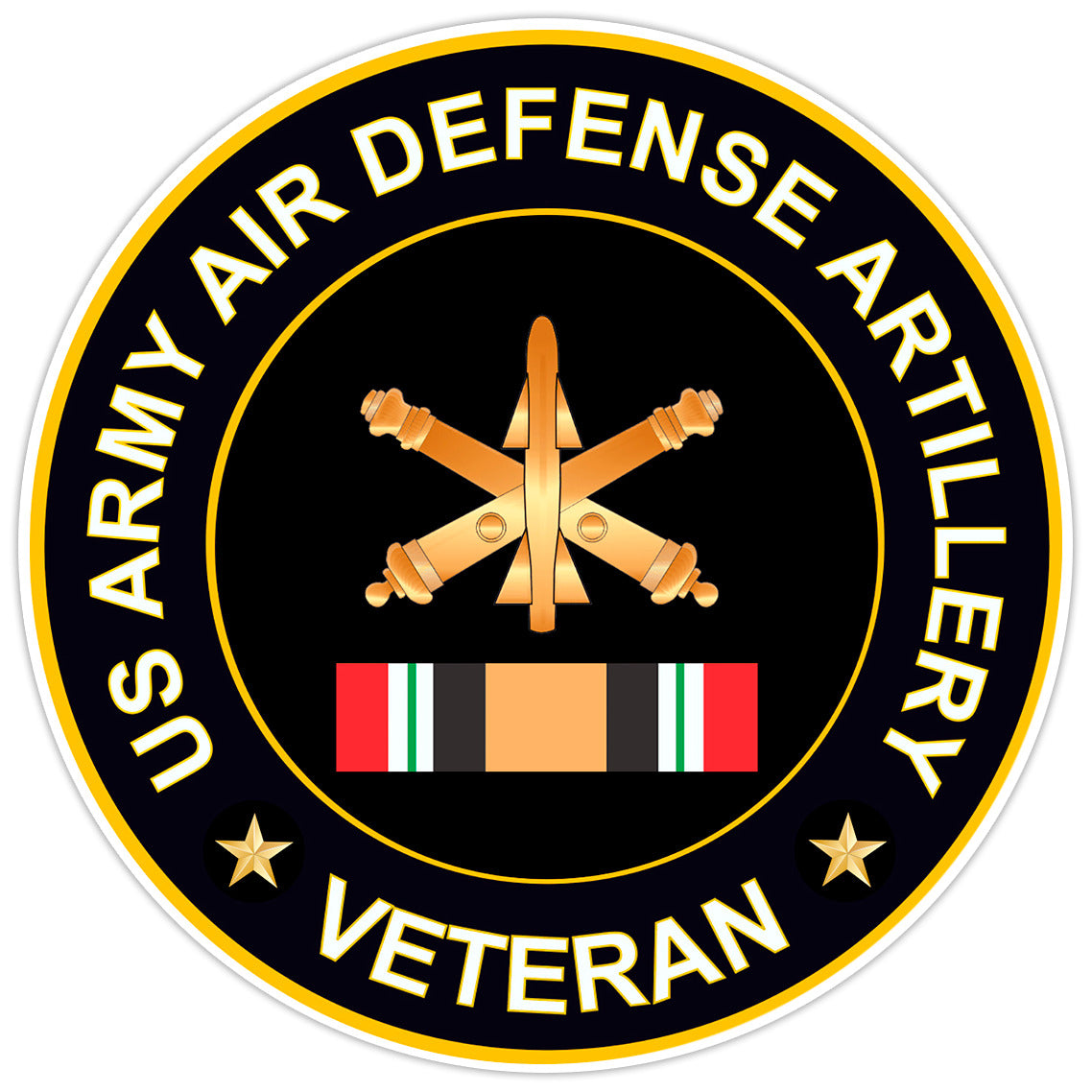 US Army Air Defense Artillery Veteran Bumper Sticker Military Vinyl Decal 5"