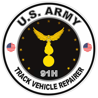 US Army Track Vehicle Repairer Bumper Sticker Military Soldier Decal 5"
