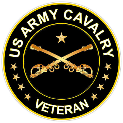 US Army Cavalry Veteran Bumper Sticker Military Vinyl Soldier Decal 5"