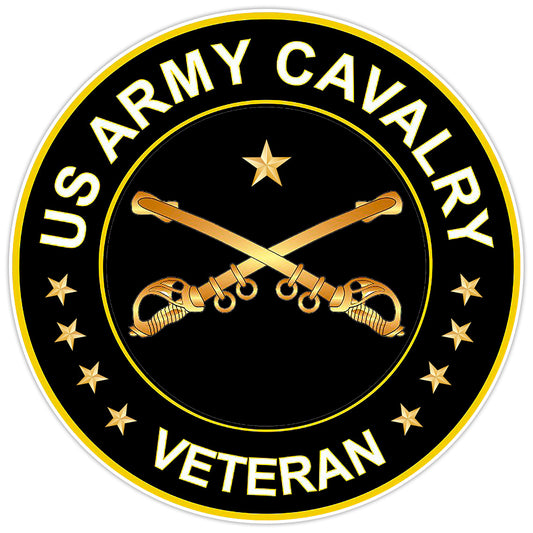 US Army Cavalry Veteran Bumper Sticker Military Vinyl Soldier Decal 5"