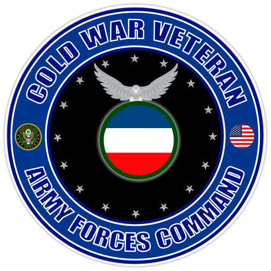 Cold War Veteran Army Forces Command Bumper Sticker Military Soldier Decal 5"