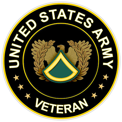 United States Army Veteran Bumper Sticker Vinyl Soldier Decal 5"