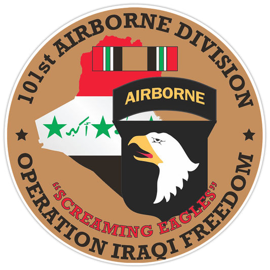 101st Airborne Division Operation Iraqi Freedom Bumper Sticker Military Decal 5"