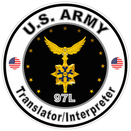US Army Translator/Interpreter Bumper Sticker Military Vinyl Decal 5"