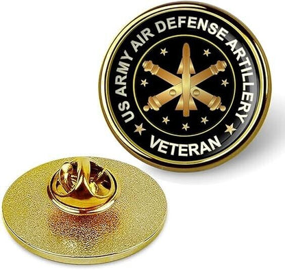 US Army Air Defense Artillery Veteran Lapel Pin Veteran Tie Suit Shirt Lap-Gold
