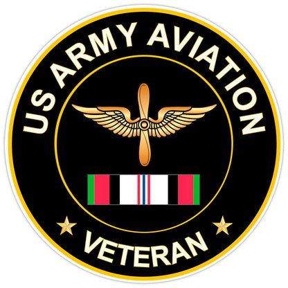 US Army Aviation Veteran Bumper Sticker Military Vinyl Soldier Decal 5"