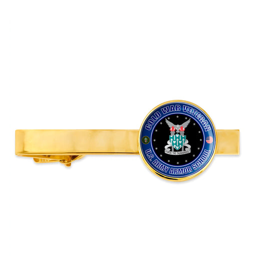 Us Army Cold War Veteran Armor School Military Tie Clip Tie Bar Gift
