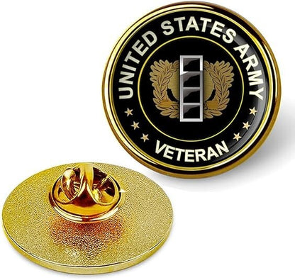 United States Army Veteran Tie Suit Shirt Lapel Pin-Gold