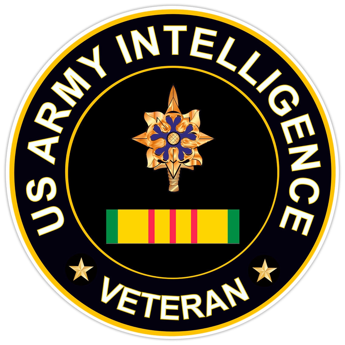 US Army Intelligence Veteran Bumper Sticker Military Vinyl Soldier Decal 5"