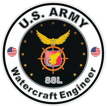 United States Army Watercraft Engineer Bumper Sticker Military Soldier Decal 5"