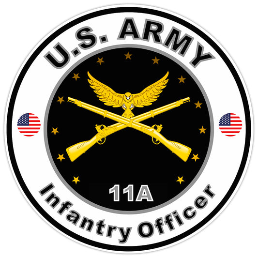 United States Army Infantry Officer Bumper Sticker Military Soldier Decal 5"
