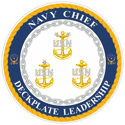 U.S. Navy Deckplate Leadership Bumper Sticker Military Vinyl Soldier Decal 5"